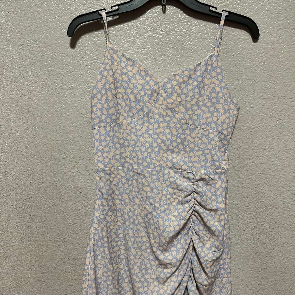 Floral blue summer dress